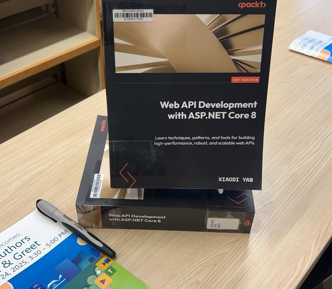 Book on ASP.NET Core 8 displayed