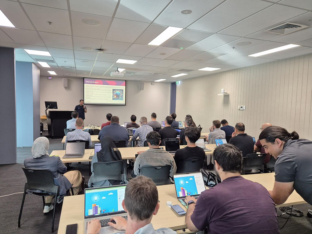 Participants learning Azure AI app development